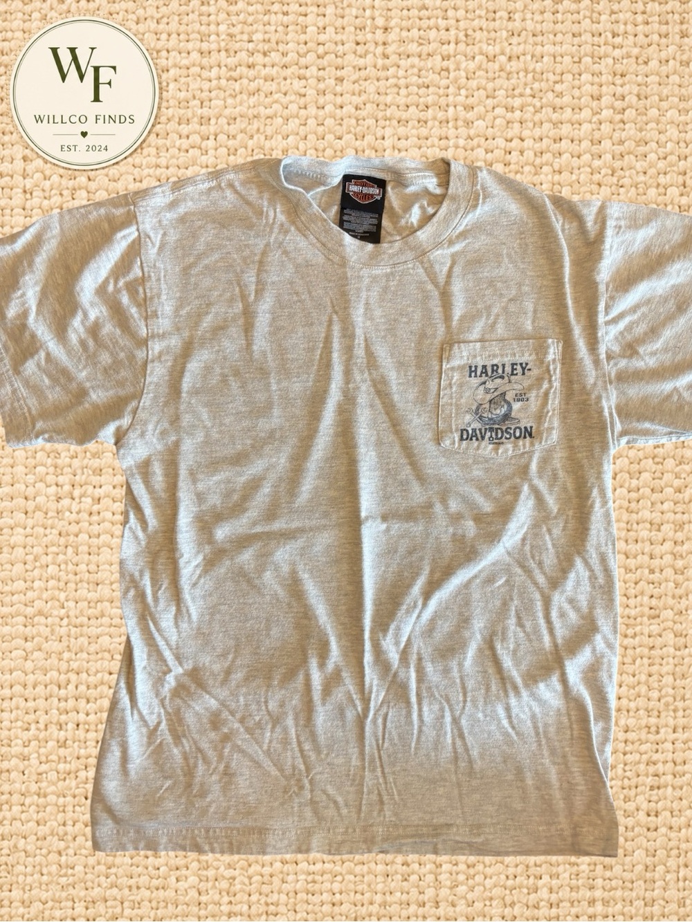 Harley Davidson Men’s Medium Smoky Mountain Bryson City NC Pocket T-Shirt